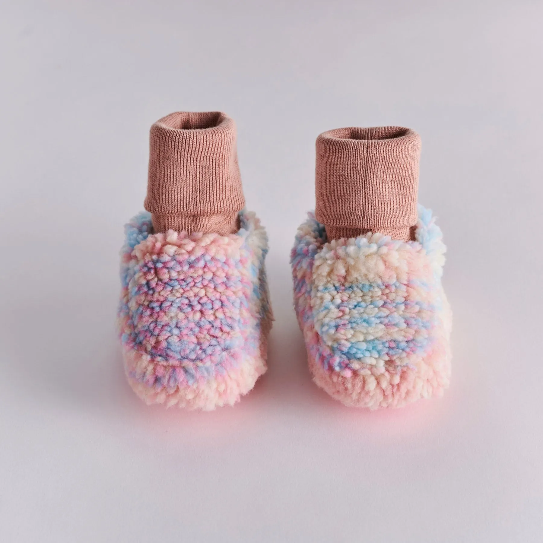 KIP & CO PASTEL DREAMS TARTAN SHERPA BABY BOOTIES