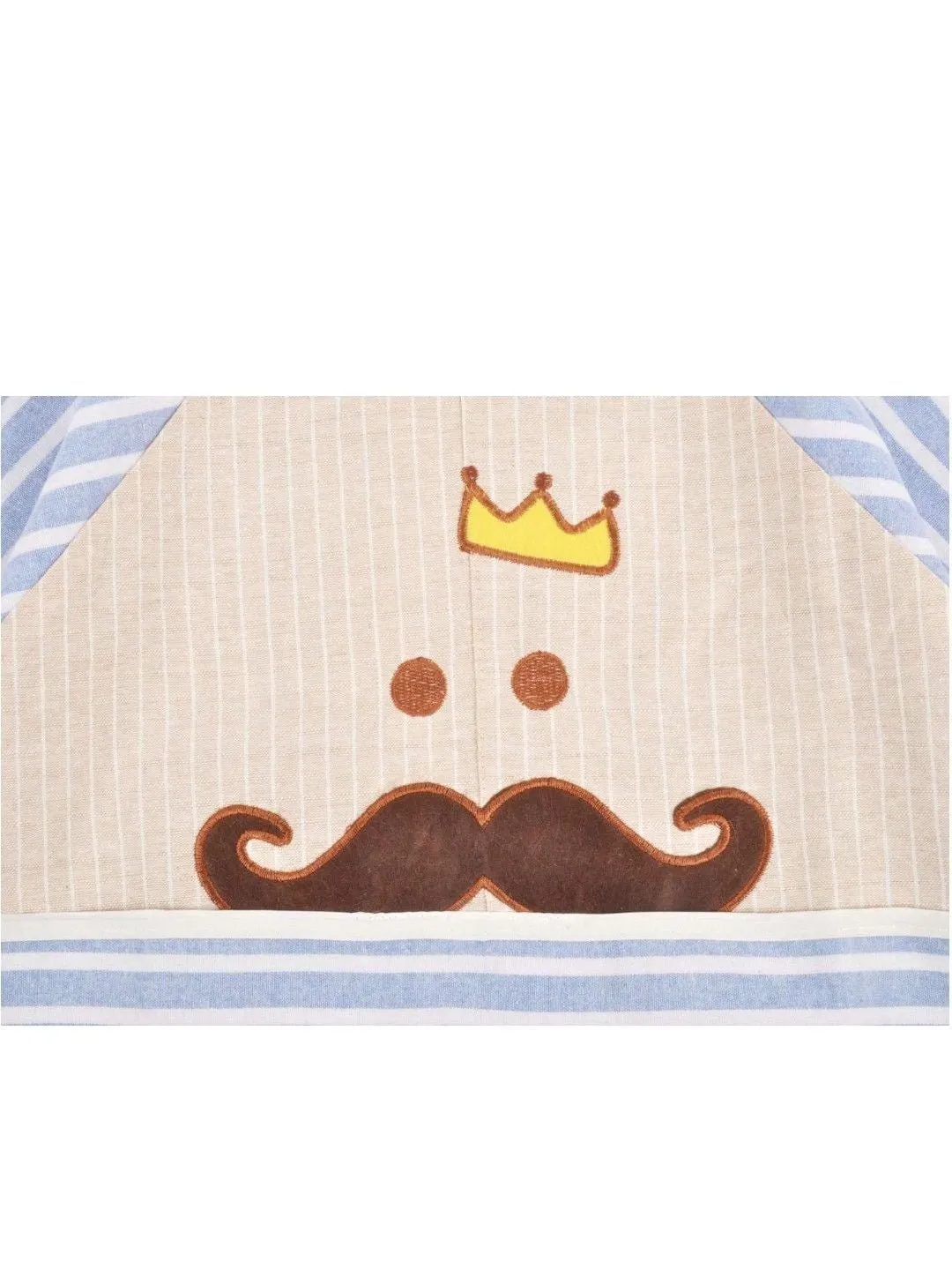 Little Monarch Mustache-Themed Waterproof Bibs For Boys