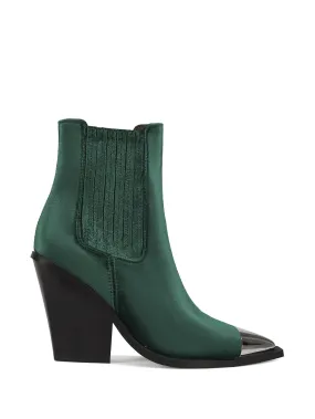 LOCHLAN-EMERALD VELVET BOOTIE