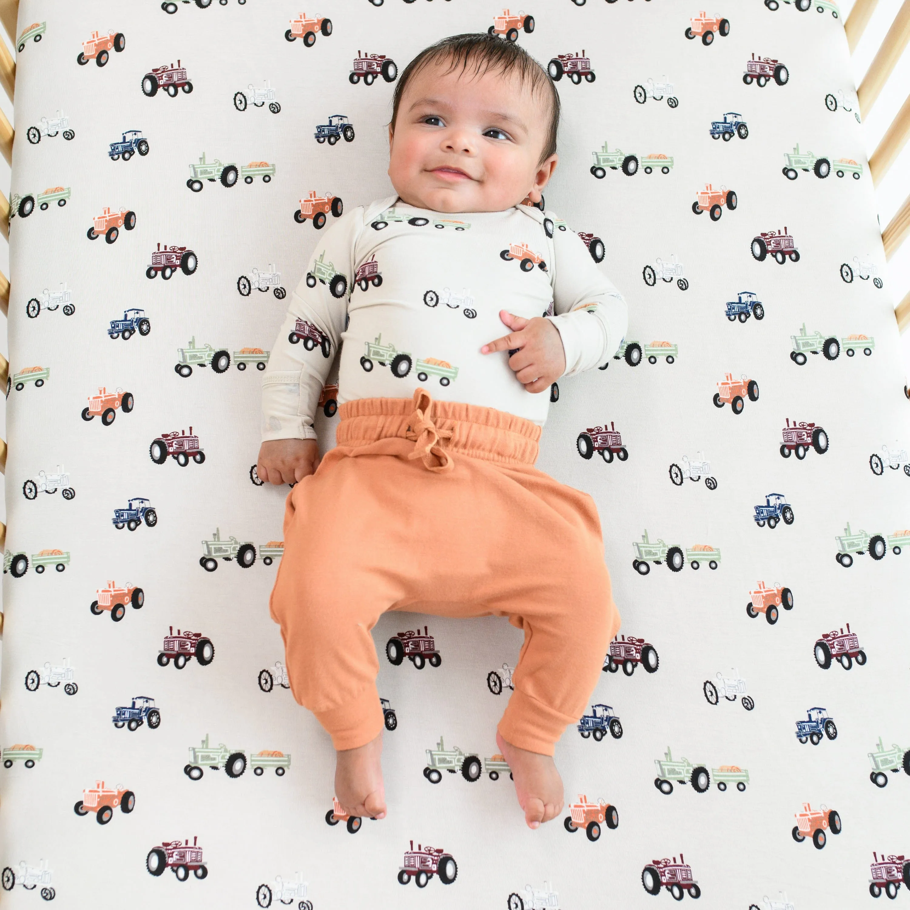 Long Sleeve Bodysuit in Tractor