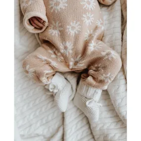 Luna   Luca Organic Booties - White