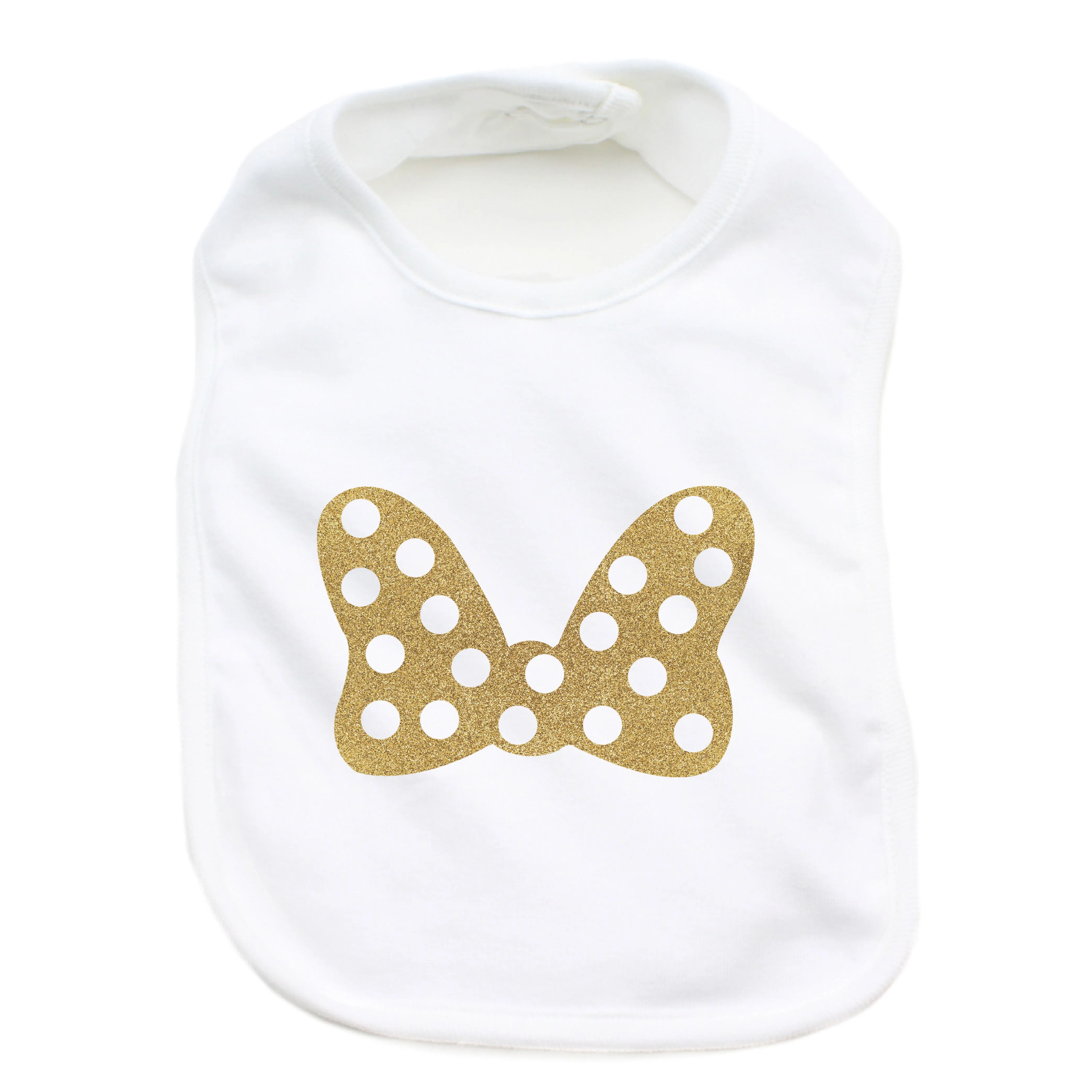 Minnie Mouse Bow 100% Cotton Unisex Baby Bib