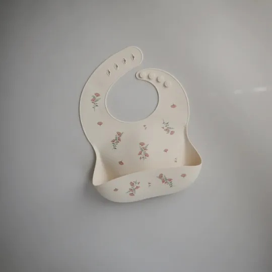 Mushie Bib - Pink Flowers