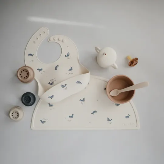 Mushie Bib - Whales