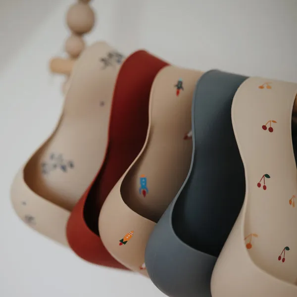 Mushie Silicone Baby Bib Cherries
