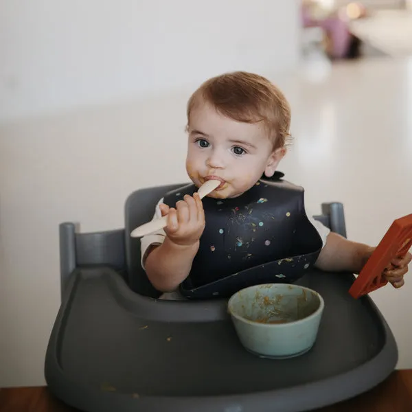 Mushie Silicone Baby Bib Planets