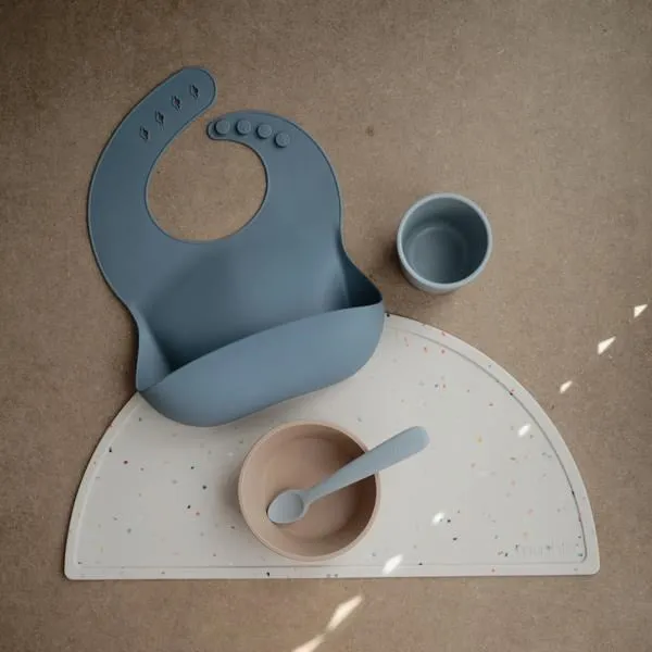 Mushie Silicone Baby Bib- Tradewinds