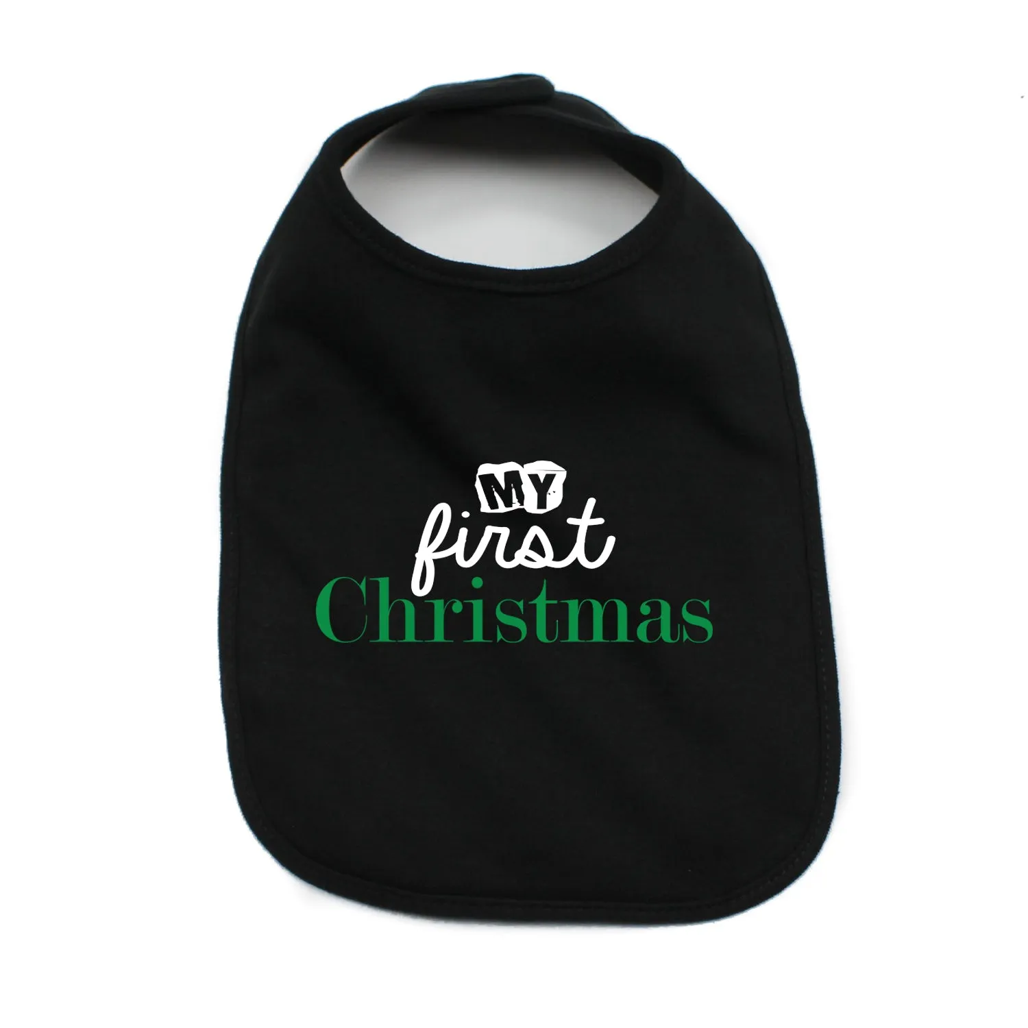 My First Christmas Cute Holiday Unisex Baby Soft Cotton Bib