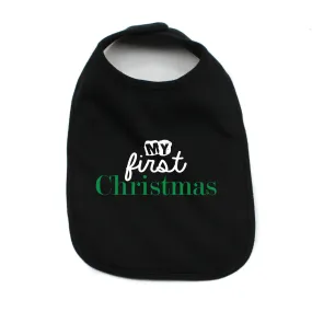 My First Christmas Cute Holiday Unisex Baby Soft Cotton Bib