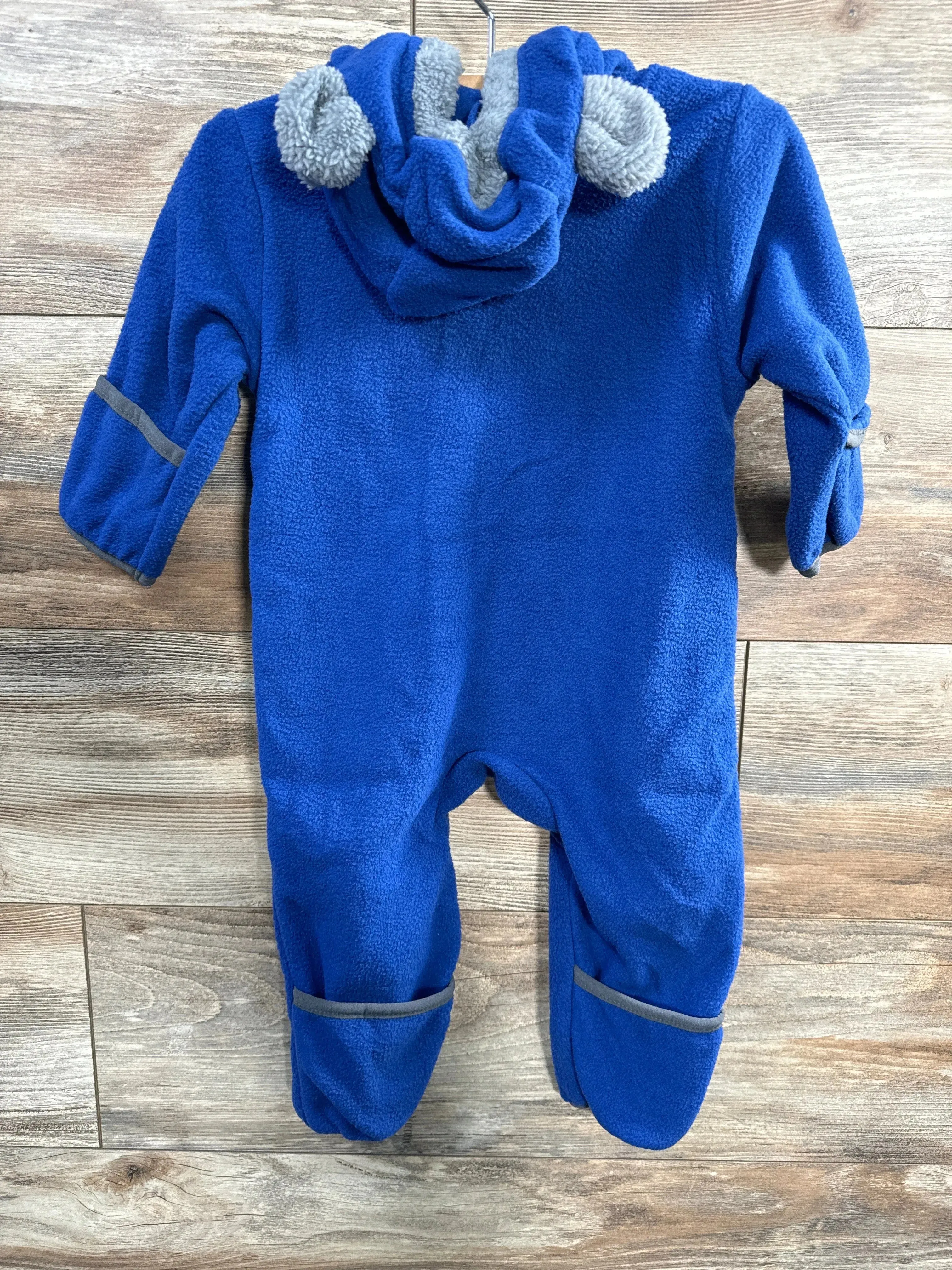 NEW Cuddle Club Blue Fleece Baby Bunting sz 6-12m