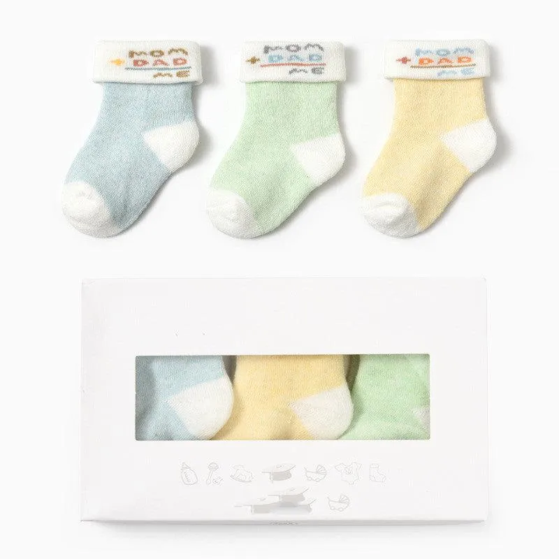 Newborn Socks Winter 0-3-6 Months Baby