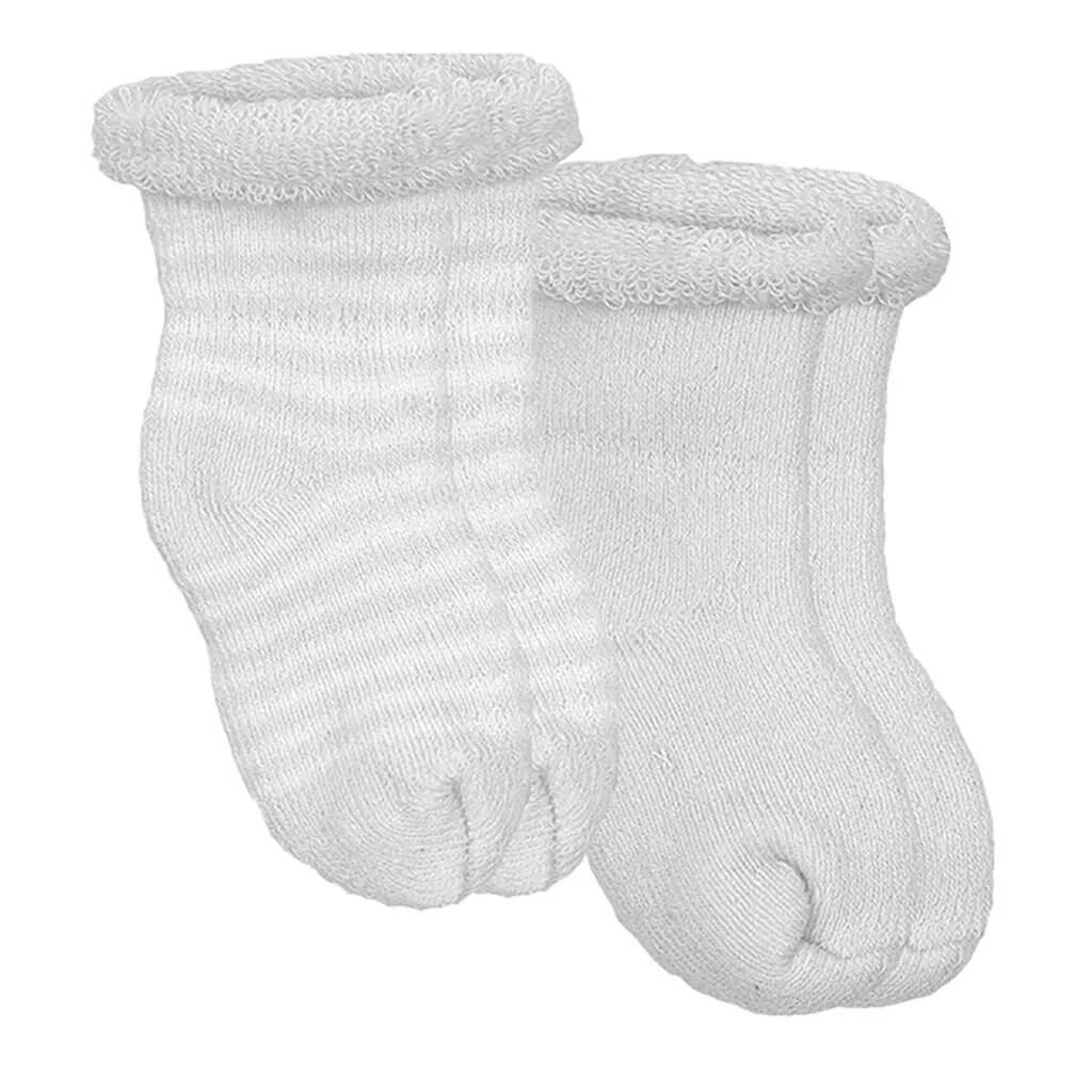Newborn Terry Socks White