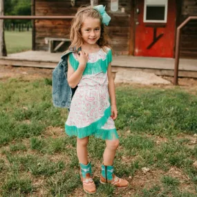 Paisley w/t Neck Fringe Shirt Toddler (2T-5T)
