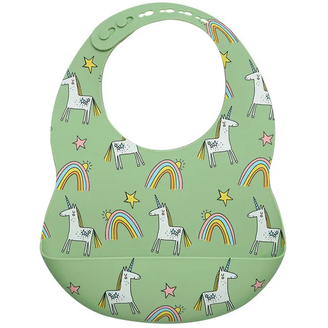 Patterned Silicone Bibs