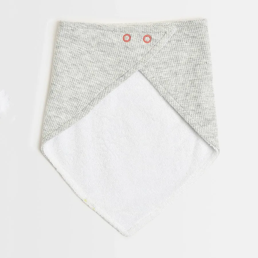 Peanuts™ Grey Printed Triangle Bibs (Pack of 2)