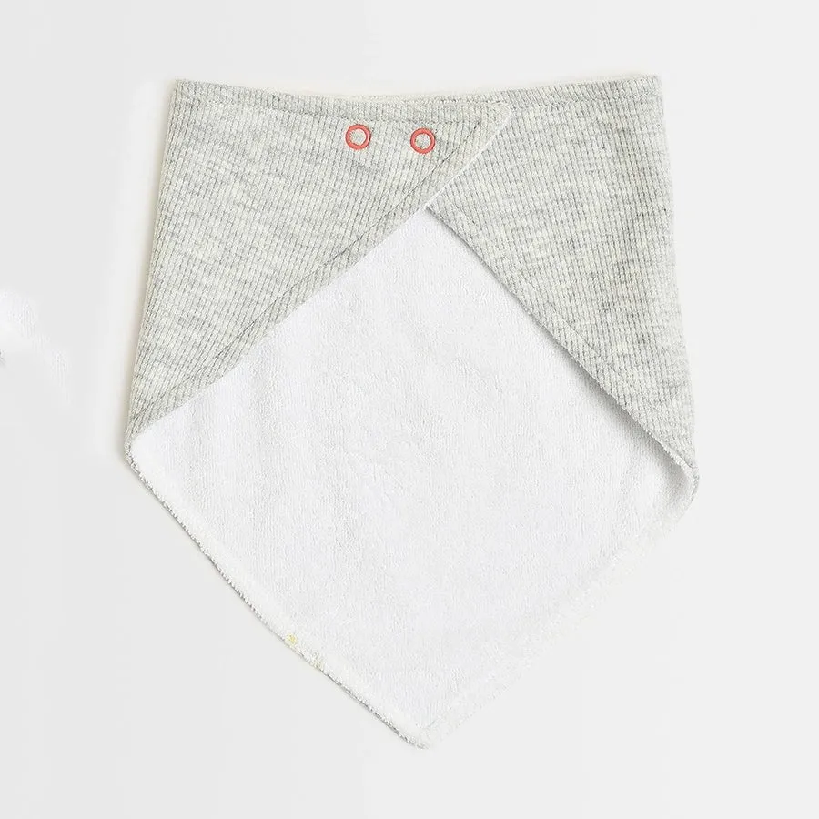 Peanuts™ Grey Printed Triangle Bibs (Pack of 2)