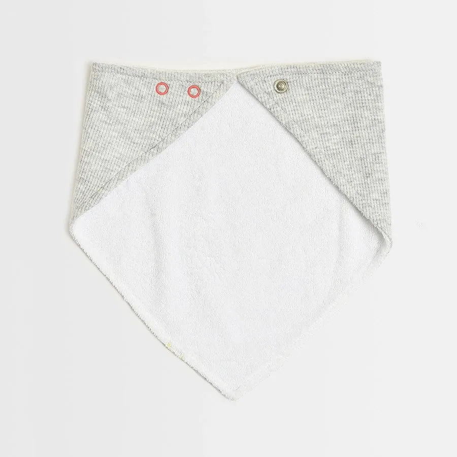 Peanuts™ Grey Printed Triangle Bibs (Pack of 2)