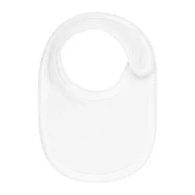 Pique Side Clip Bib White