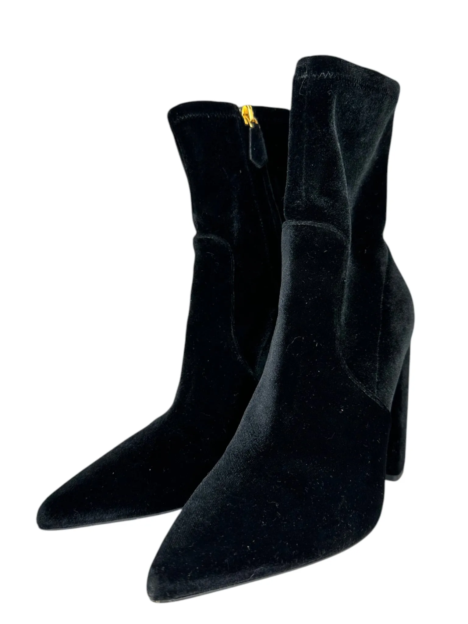 PRADA Black Velvet Bootie Size 37.5