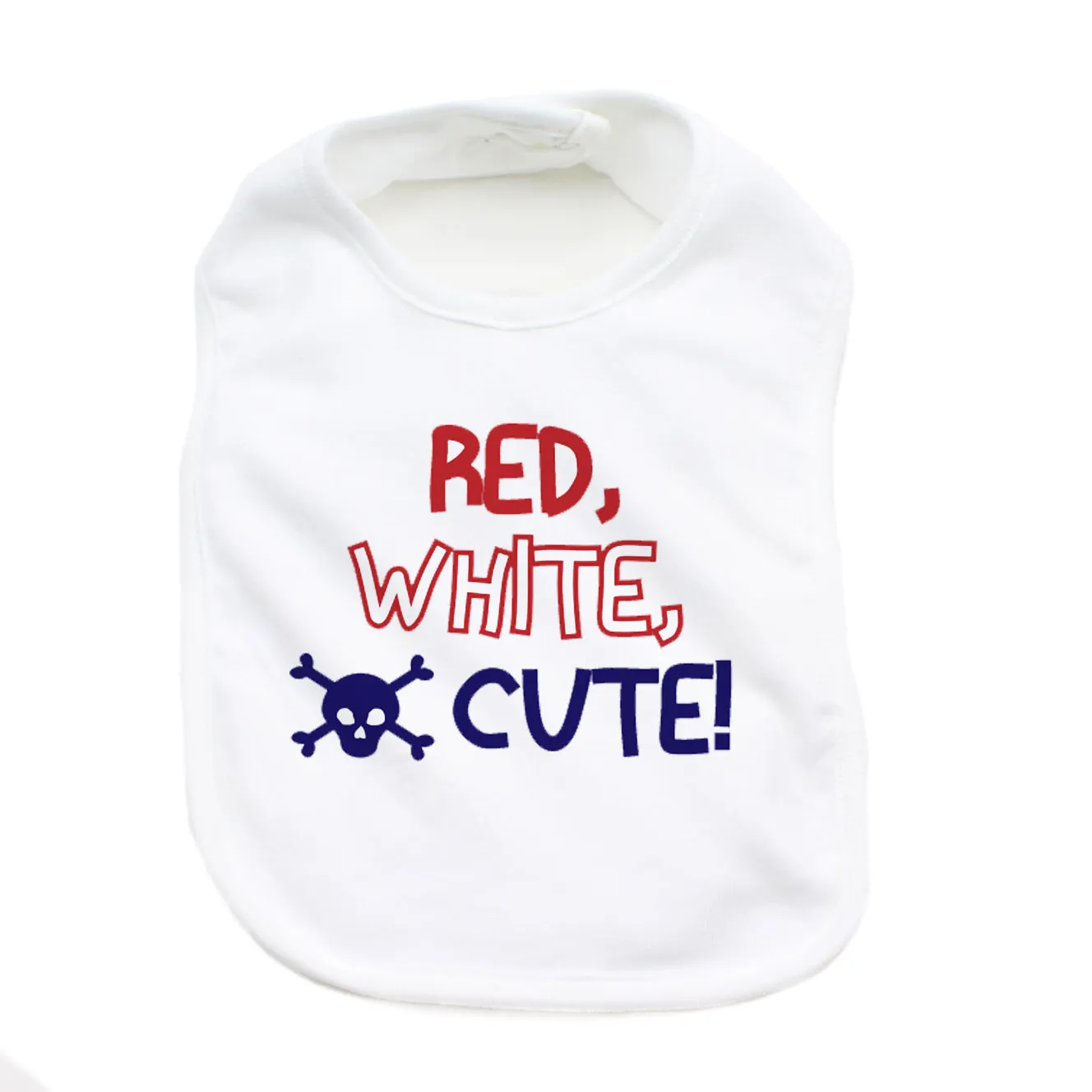 Red, White and Cute 4th of July Unisex Newborn Baby Soft Cotton Bib