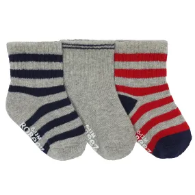 Robeez Socks - Daily Dave Red/Grey/Black 3pk