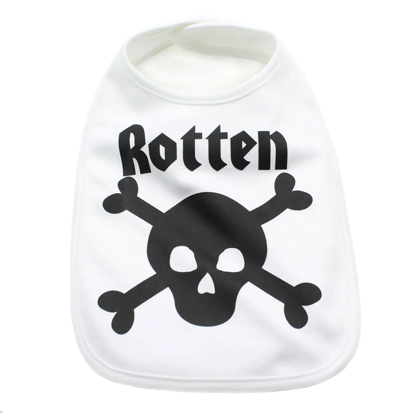 Rotten Skull & Crossbones Unisex Newborn Baby Soft Cotton Bib