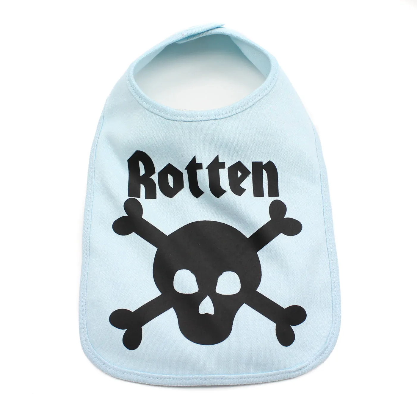 Rotten Skull & Crossbones Unisex Newborn Baby Soft Cotton Bib