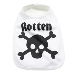Rotten Skull & Crossbones Unisex Newborn Baby Soft Cotton Bib