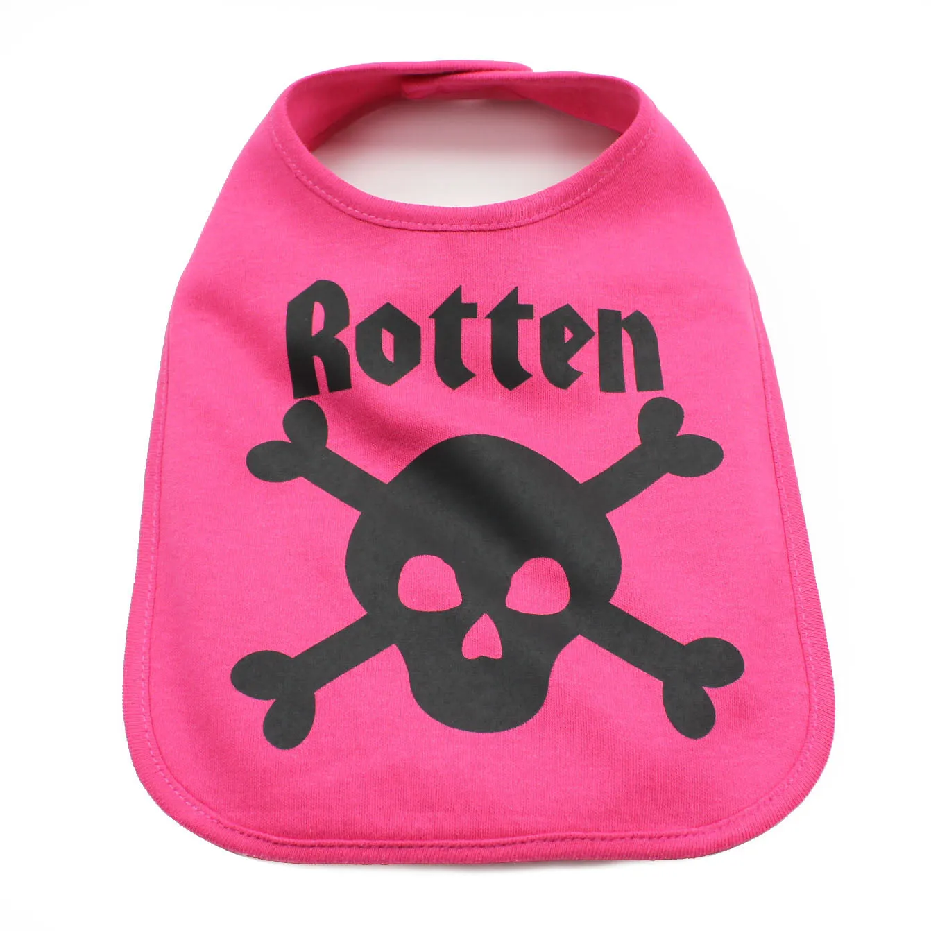 Rotten Skull & Crossbones Unisex Newborn Baby Soft Cotton Bib
