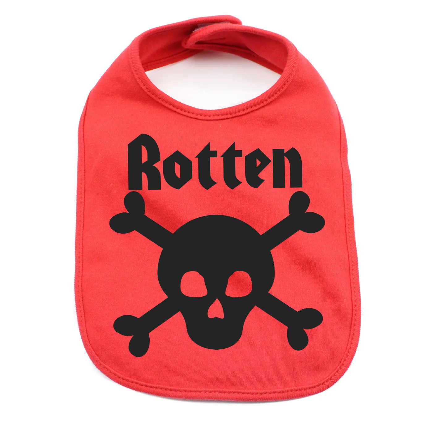 Rotten Skull & Crossbones Unisex Newborn Baby Soft Cotton Bib