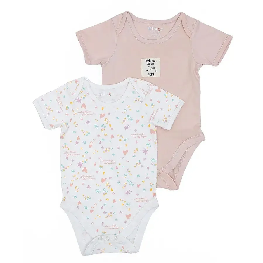 Showering Love Aries Unisex Onesie (Pack of 2)