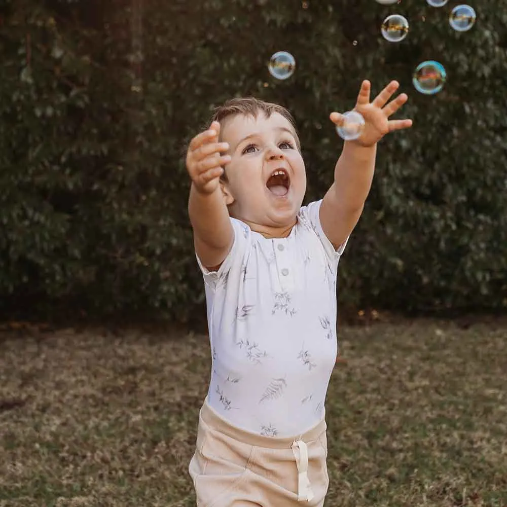 Silver Gum Short Sleeve Organic Bodysuit