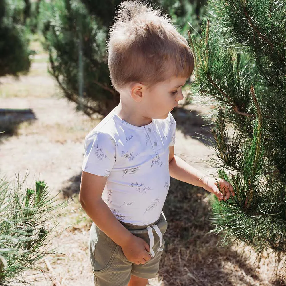 Silver Gum Short Sleeve Organic Bodysuit