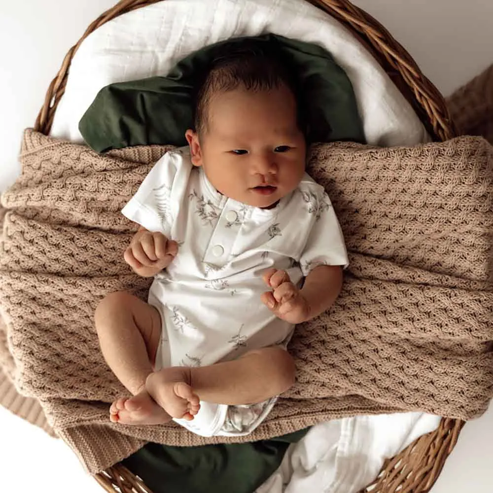 Silver Gum Short Sleeve Organic Bodysuit