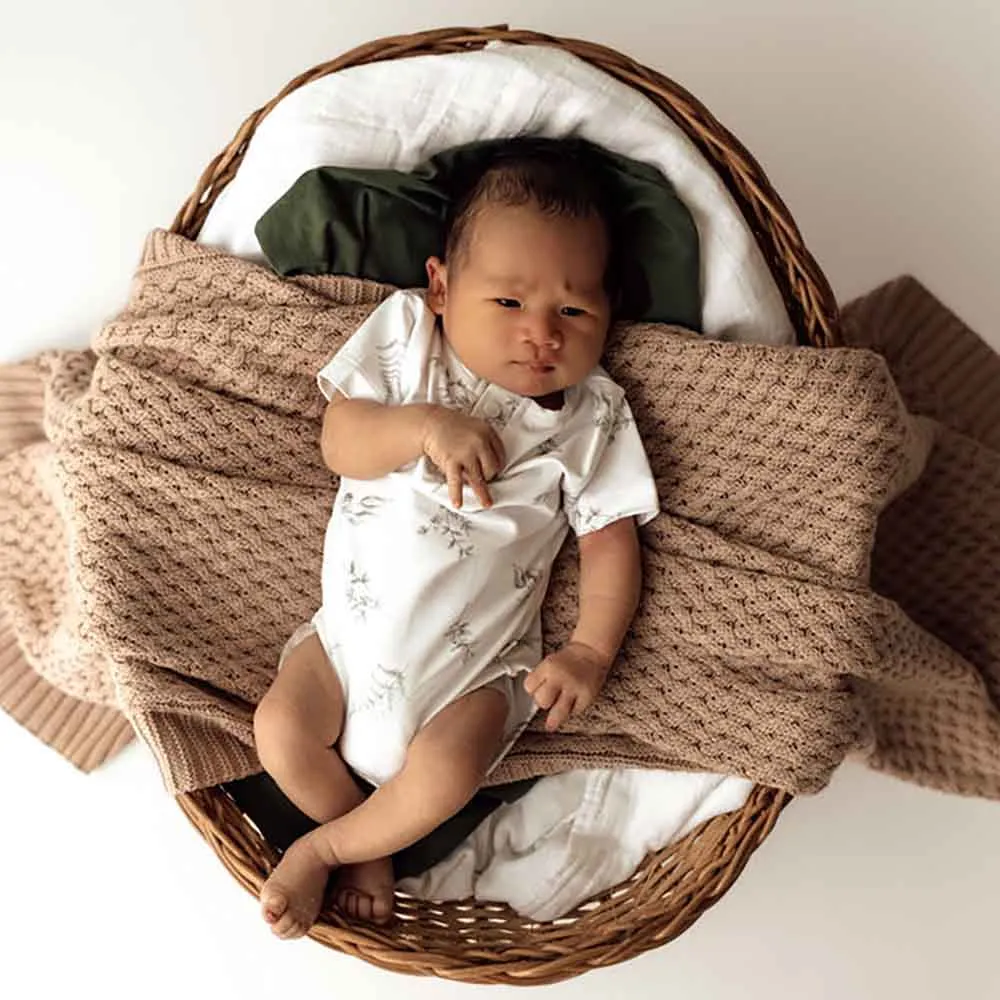 Silver Gum Short Sleeve Organic Bodysuit