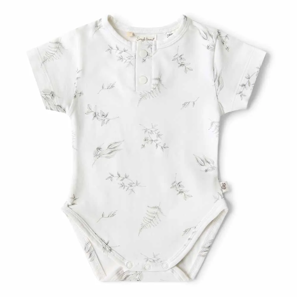 Silver Gum Short Sleeve Organic Bodysuit
