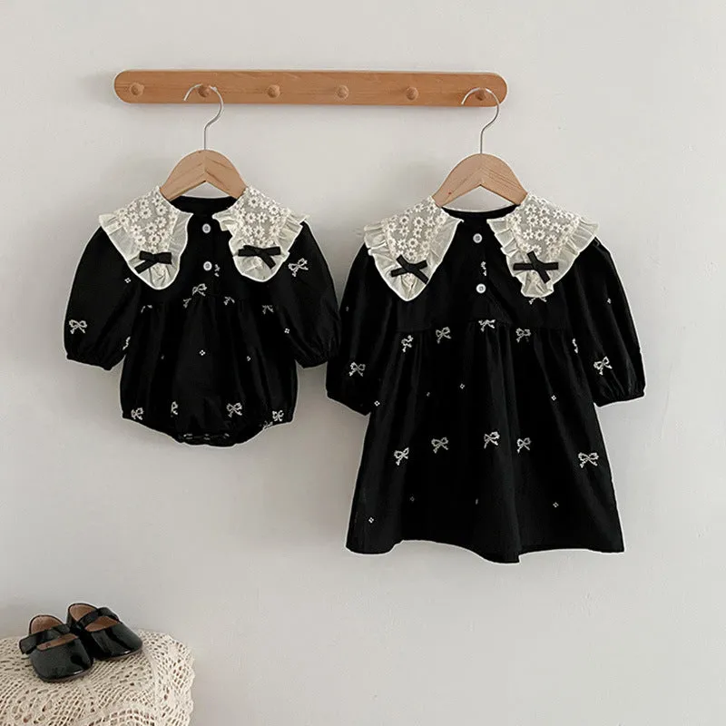 Sister Matching Outfits Dress Newborn Baby Onesies