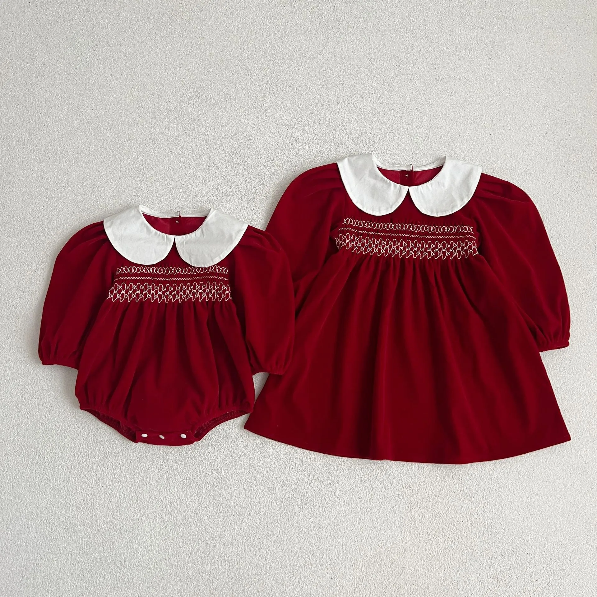 Sister Matching Outfits Dress Newborn Baby Onesies
