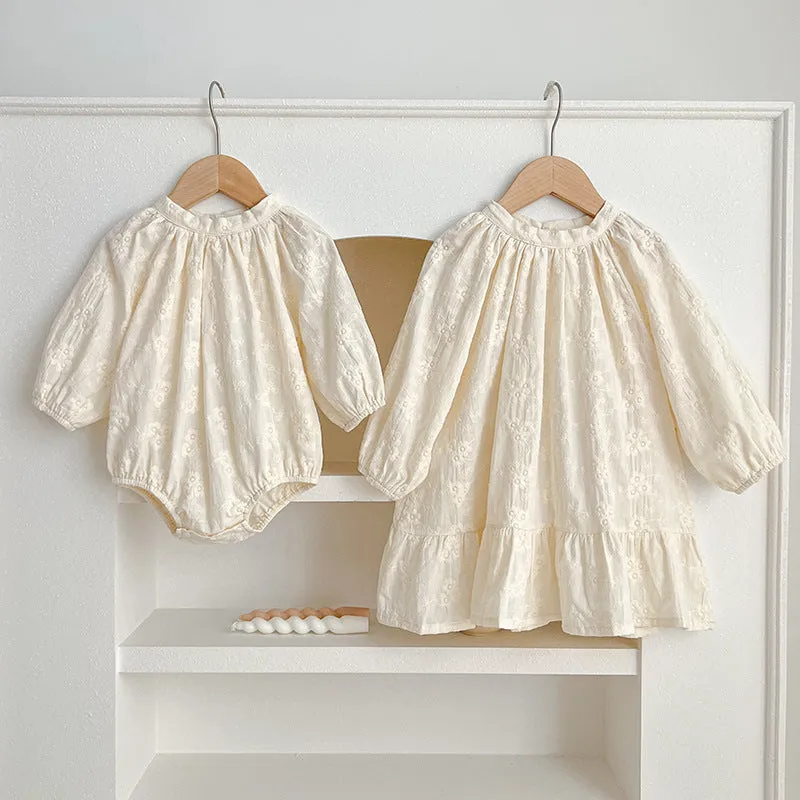 Sister Matching Outfits Dress Newborn Baby Onesies