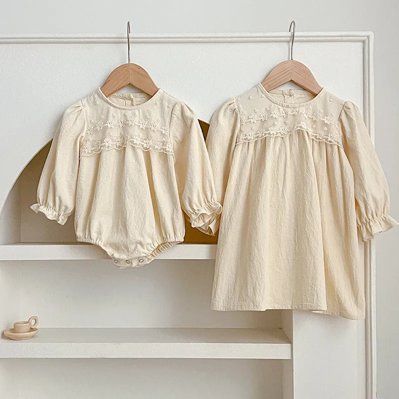 Sister Matching Outfits Dress Newborn Baby Onesies