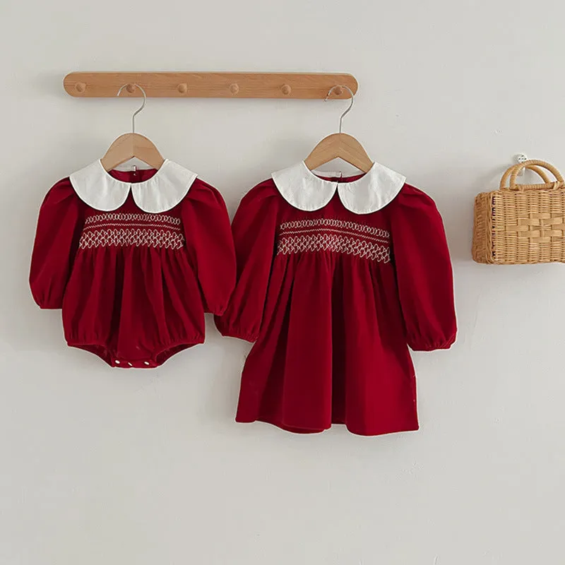 Sister Matching Outfits Dress Newborn Baby Onesies