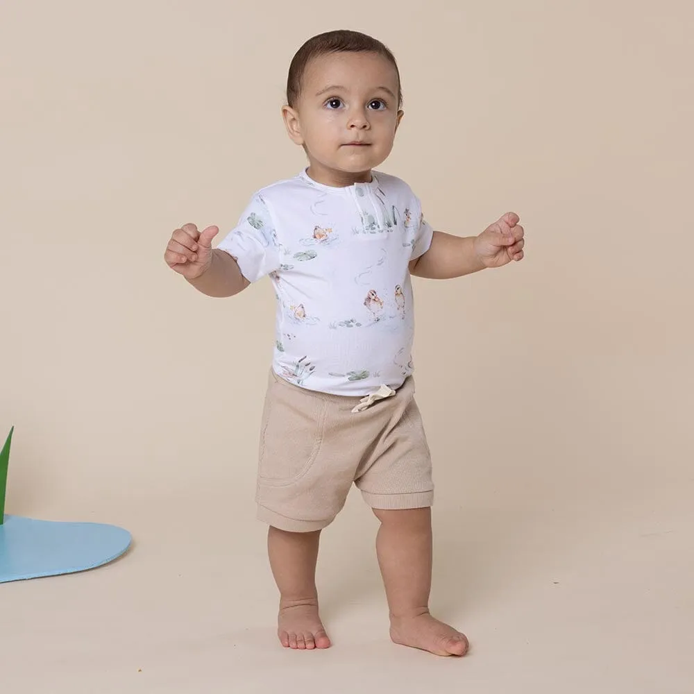 Snuggle Hunny - Organic Short Sleeve Bodysuit - Duck Pond