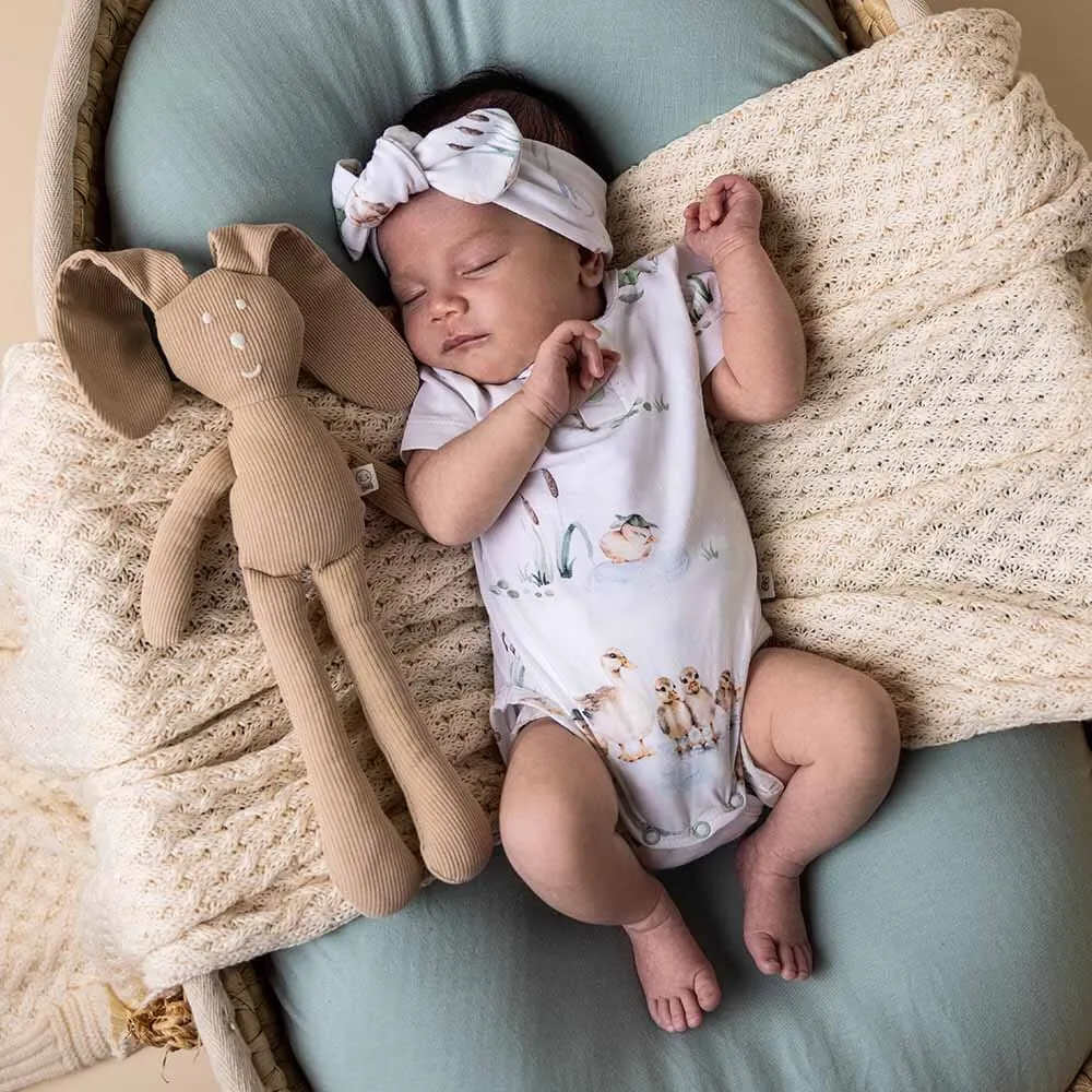 Snuggle Hunny - Organic Short Sleeve Bodysuit - Duck Pond