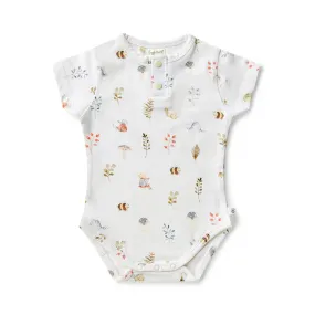 Snuggle Hunny - Organic Short Sleeve Bodysuit - Garden Friends