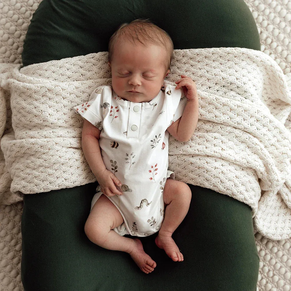 Snuggle Hunny - Organic Short Sleeve Bodysuit - Garden Friends