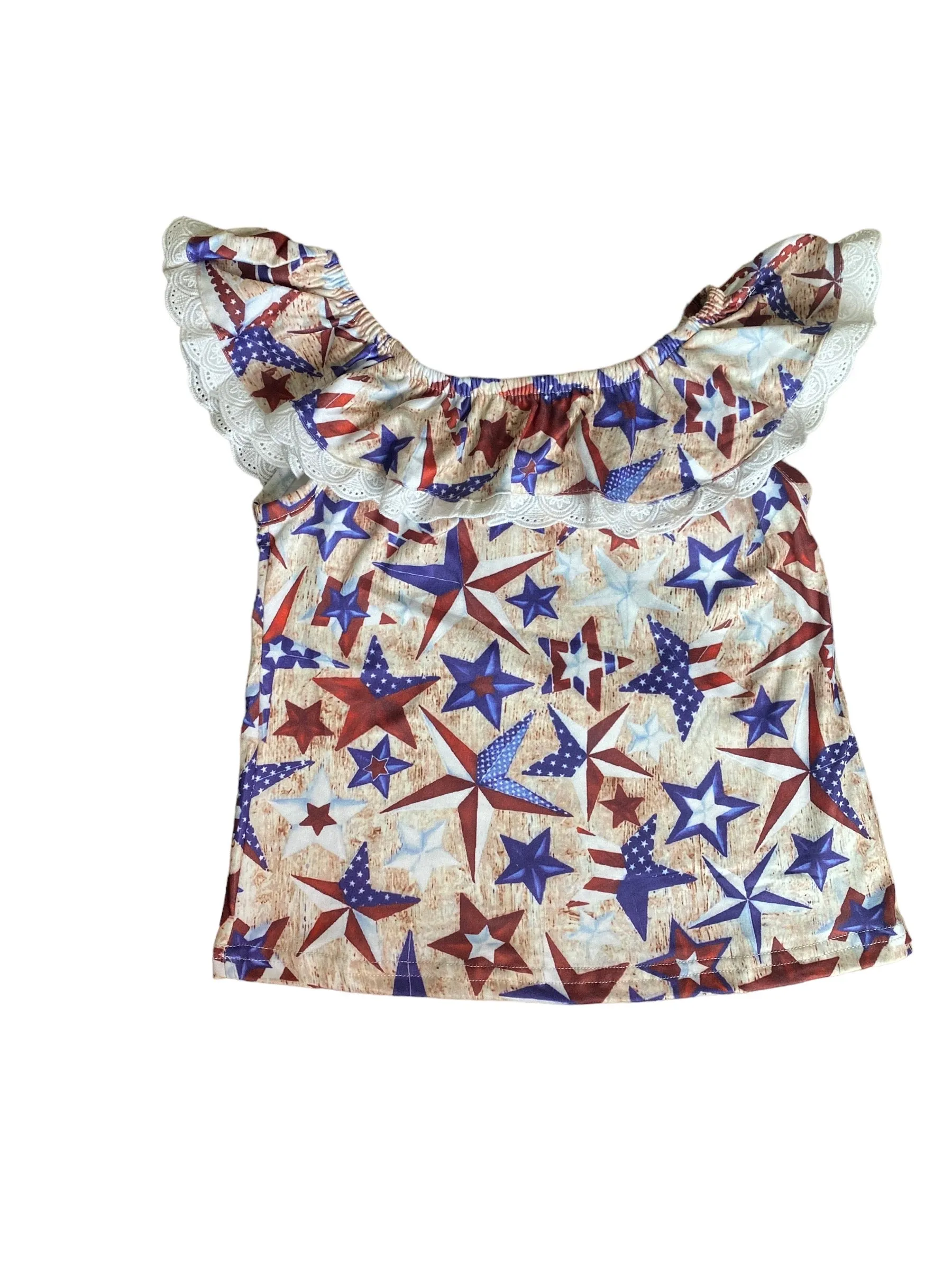 Star Lace Patriotic Onesie Baby (0-18M)