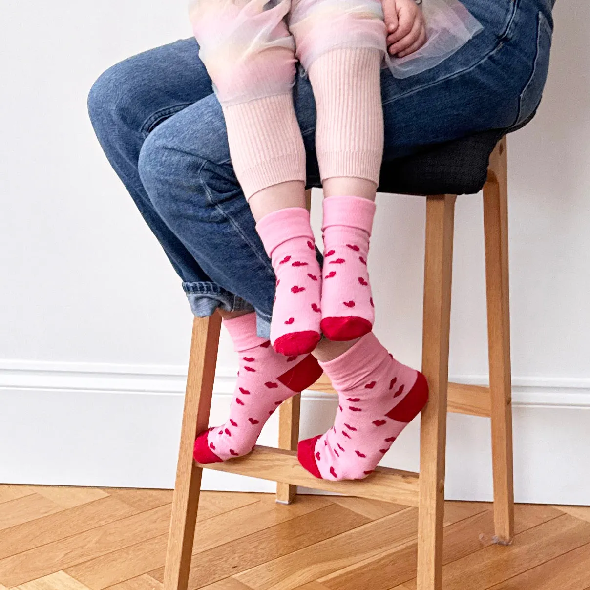 Stay-on, Non-Slip Crimson Red Velvet Booties   Amore Sock Bundle