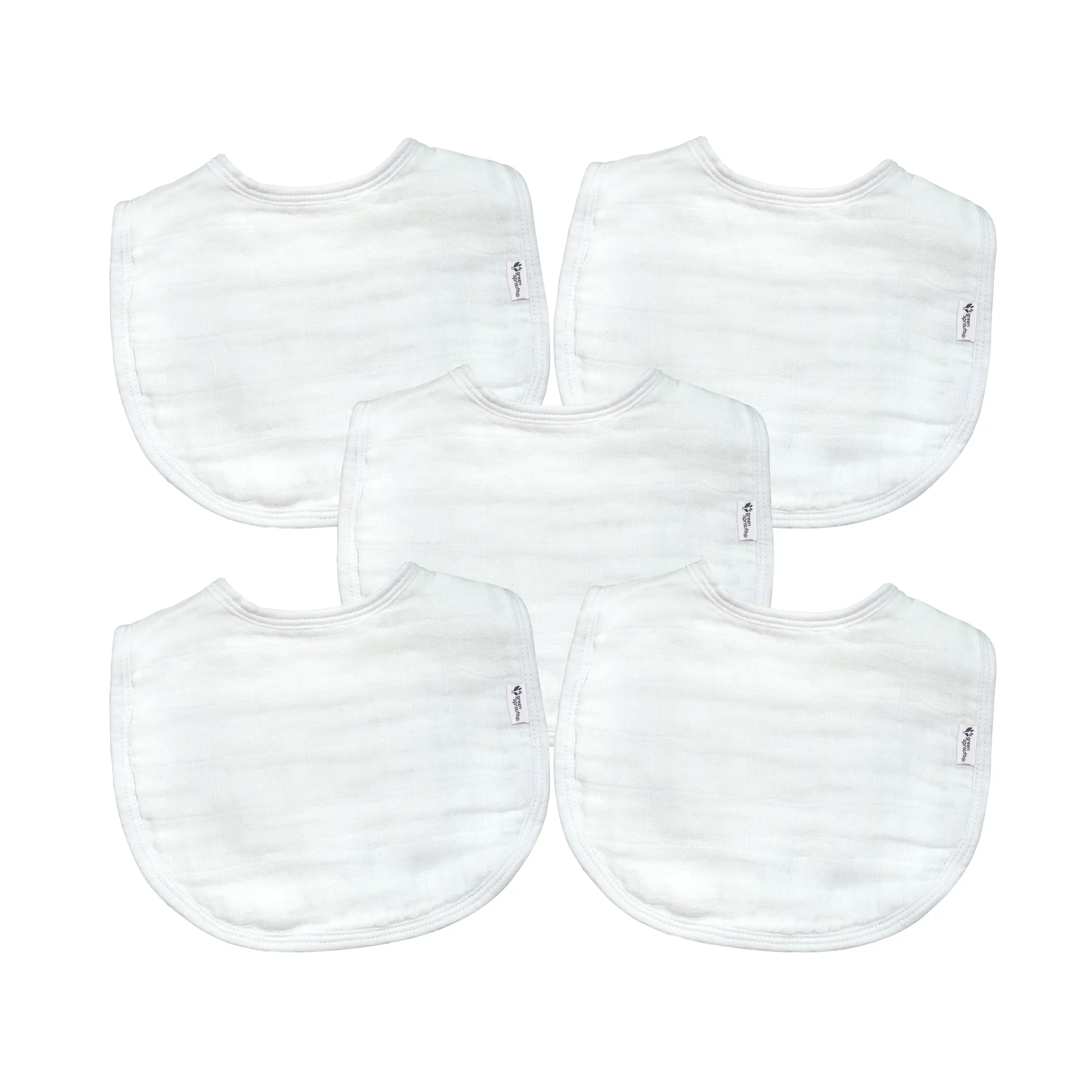 Super Soft & Absorbent: Organic Cotton Muslin Bibs