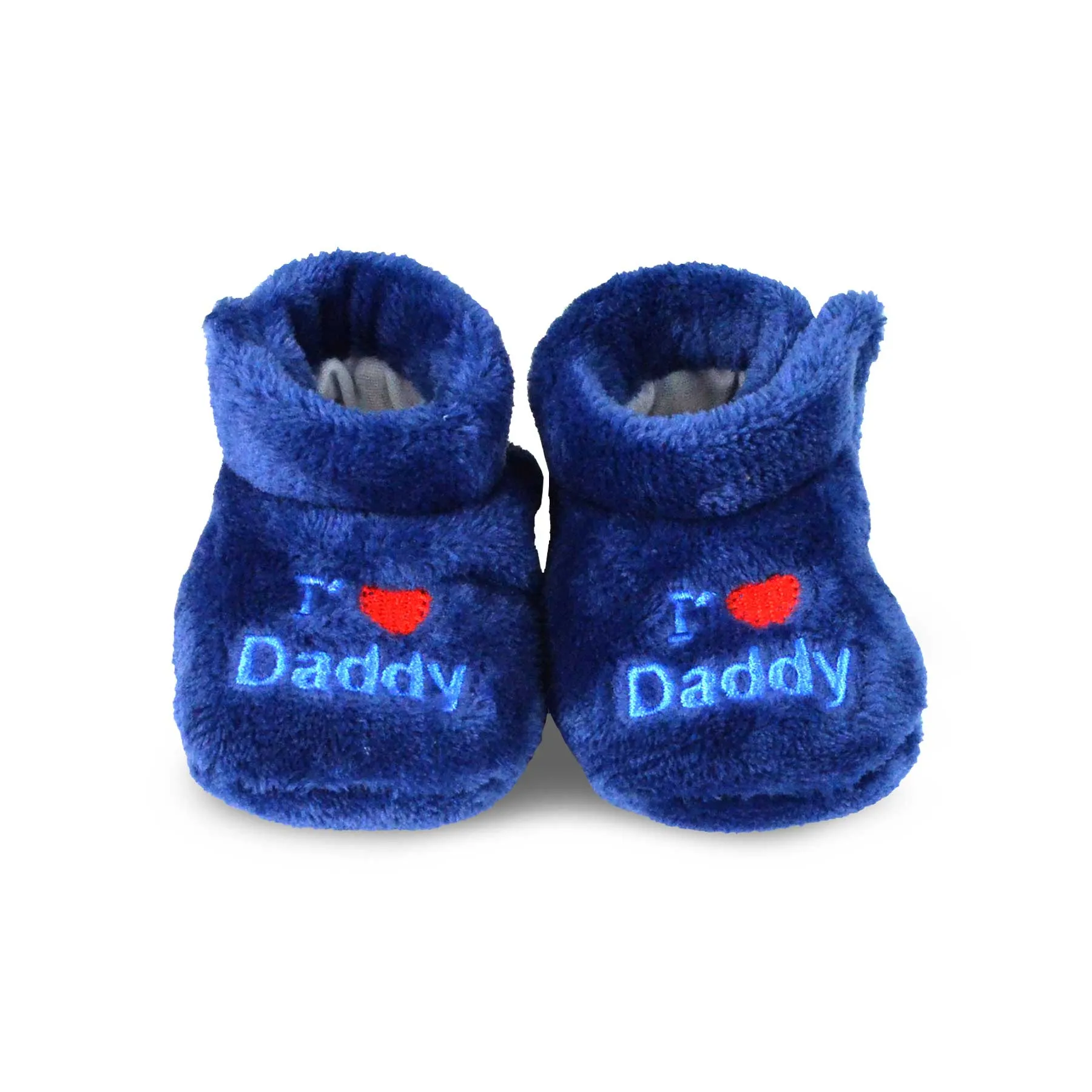 TeeHee Socks Baby Fleece Booties Navy/Blue 2-Pack (40000)