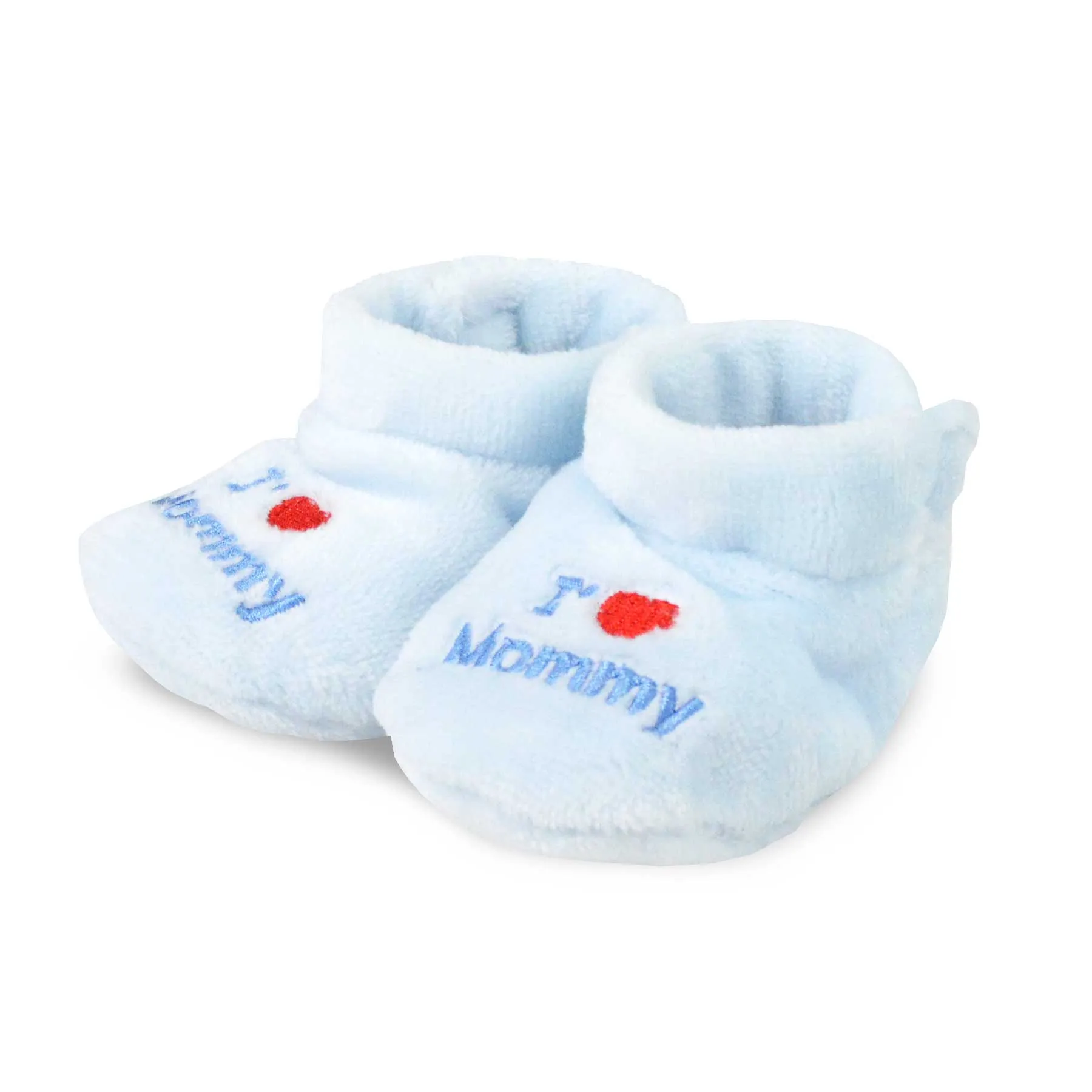 TeeHee Socks Baby Fleece Booties Navy/Blue 2-Pack (40000)